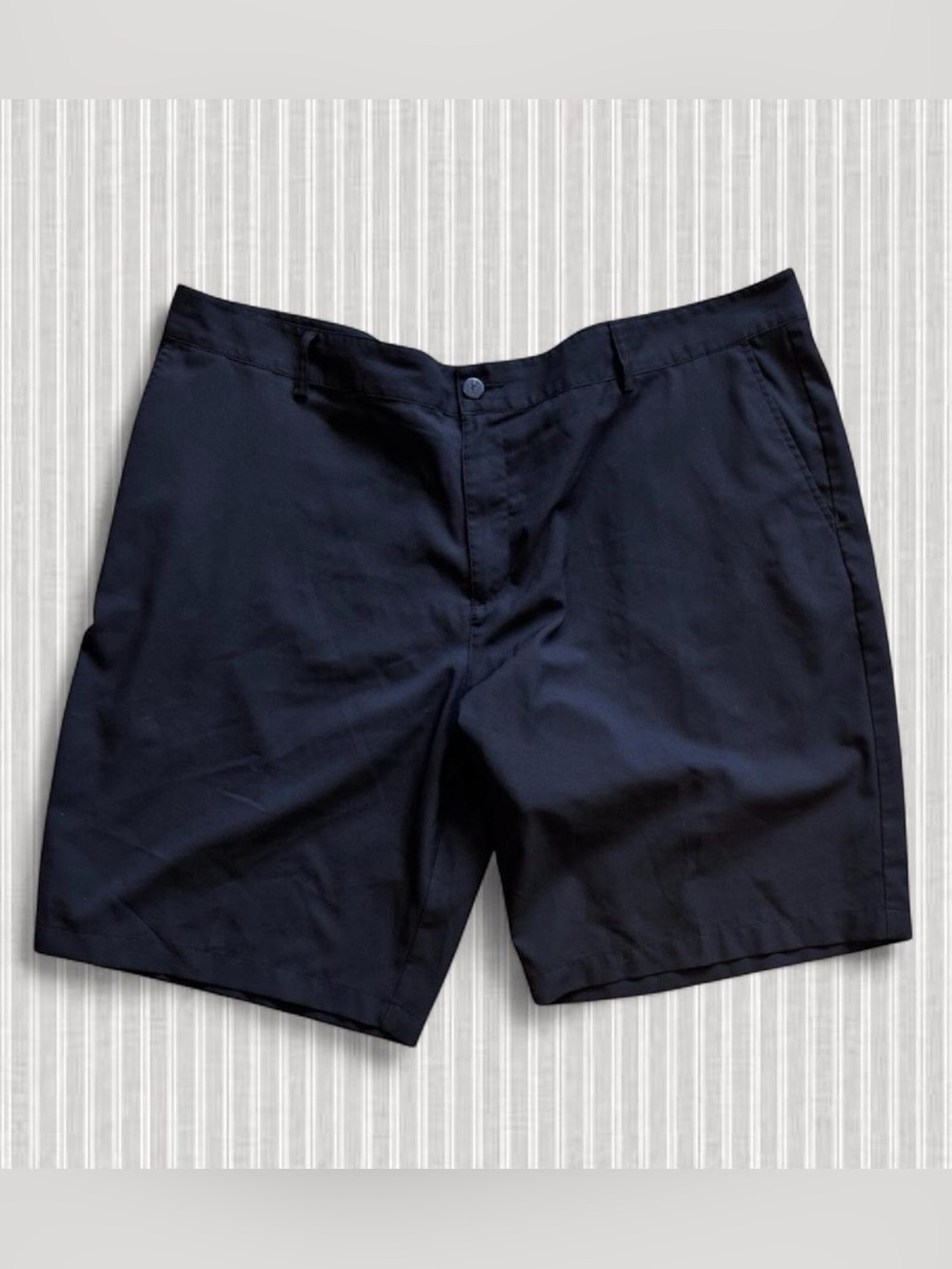 Adidas Golf Black Performance Shorts Size 44 Tailored Flat Front